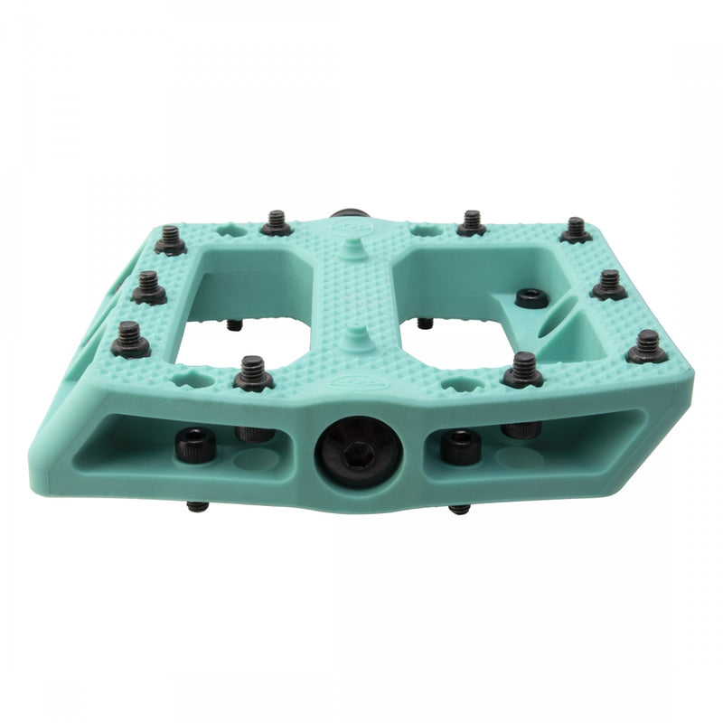 Load image into Gallery viewer, Alienation Foot Fetish Pedal 9/16" Composite Platform Removable Pins Turquoise