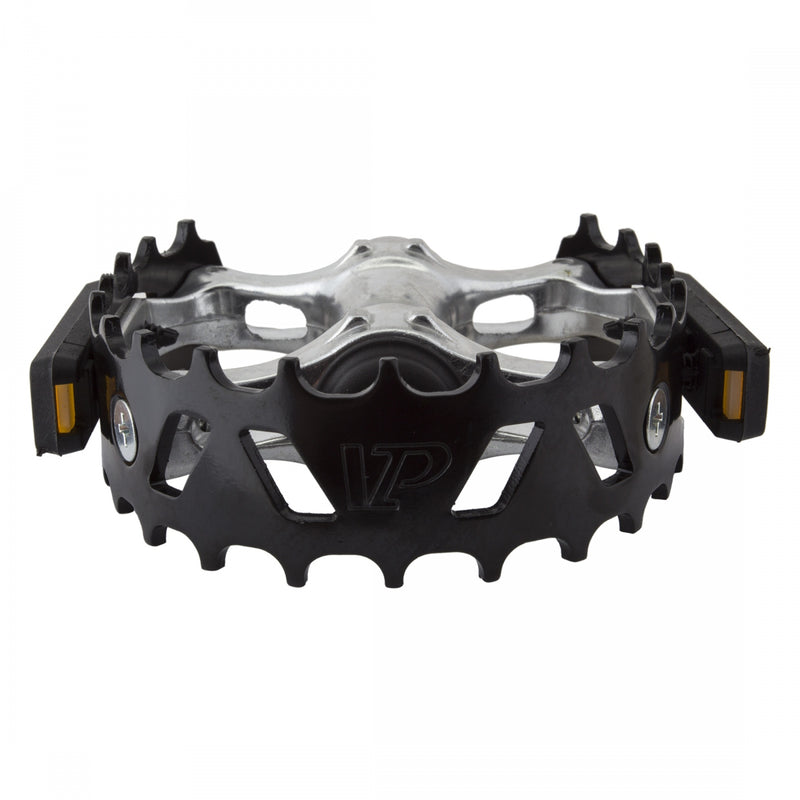 Load image into Gallery viewer, Black Ops 747 Bear Trap Caged Pedals 9/16" Chromoly Spindle Aluminum Body Black