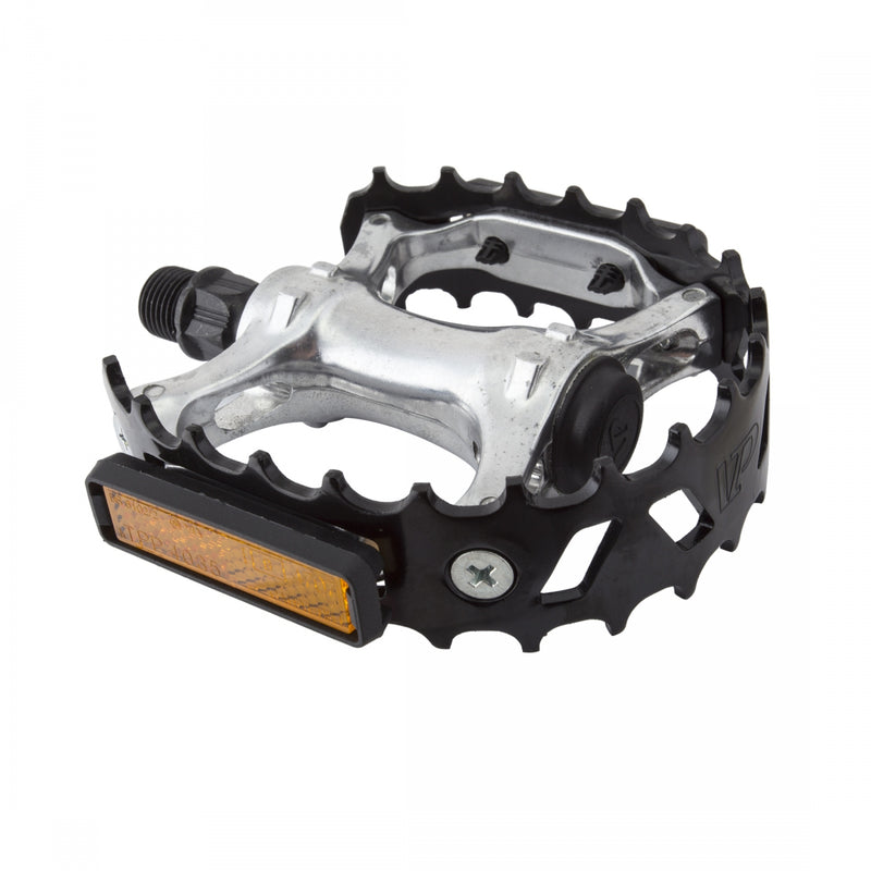 Load image into Gallery viewer, Black-Ops-747-Bear-Trap-Pedals-Flat-Platform-Pedals-Aluminum-Chromoly-Steel-PEDL0845-Bicycle-Pedals