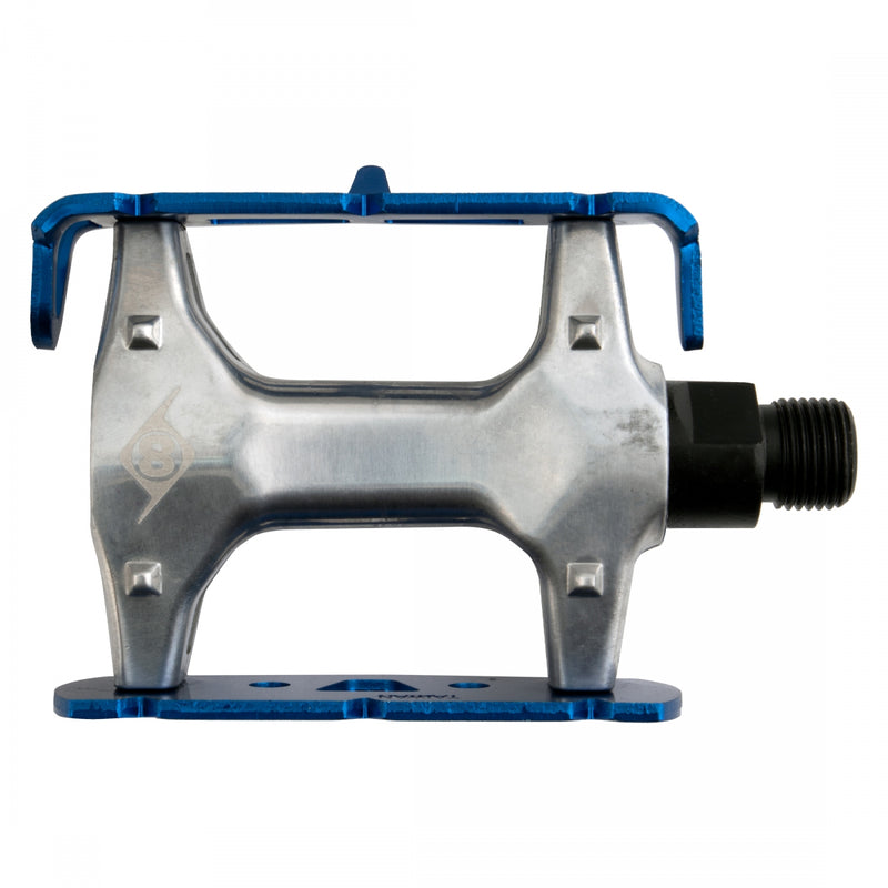 Load image into Gallery viewer, Origin8 Pro Lite Track Platform Pedals 9/16" Chromoly Axle Alloy Body Ano-Blue