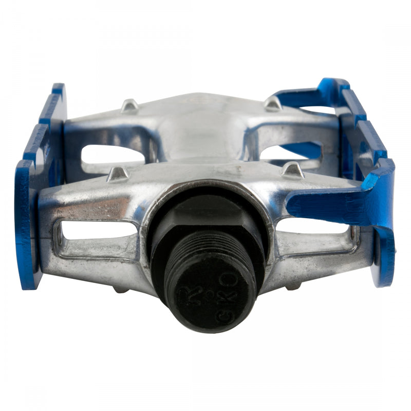 Load image into Gallery viewer, Origin8 Pro Lite Track Platform Pedals 9/16" Chromoly Axle Alloy Body Ano-Blue