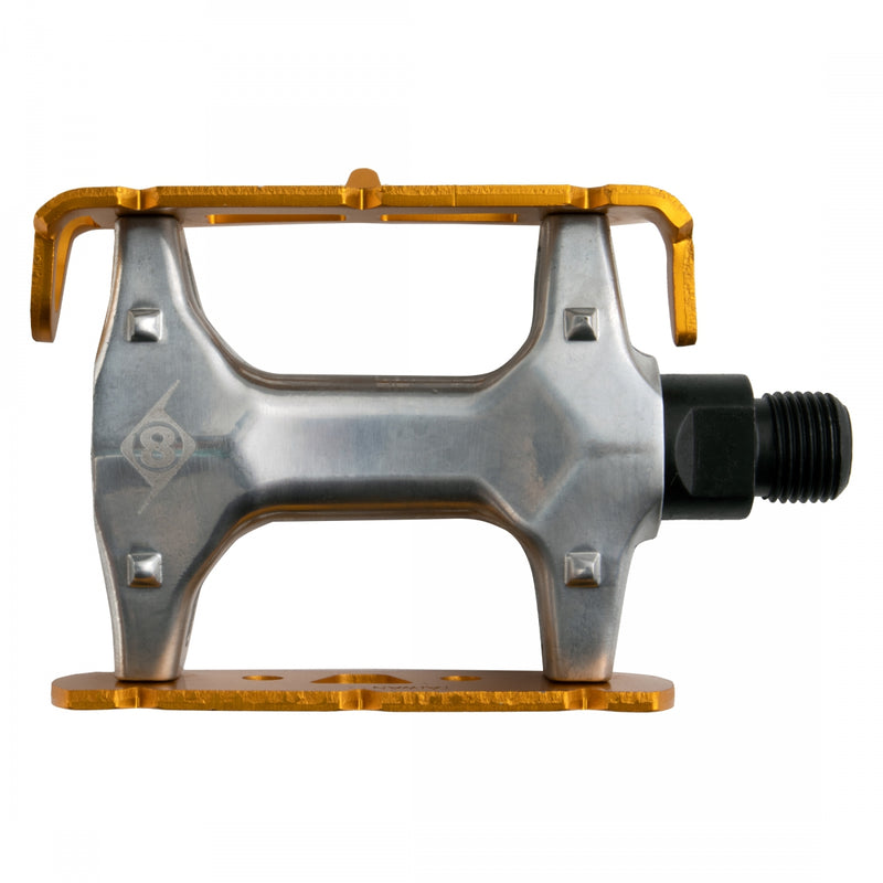 Load image into Gallery viewer, Origin8 Pro Lite Track Platform Pedals 9/16" Chromoly Axle Alloy Body Ano-Gold