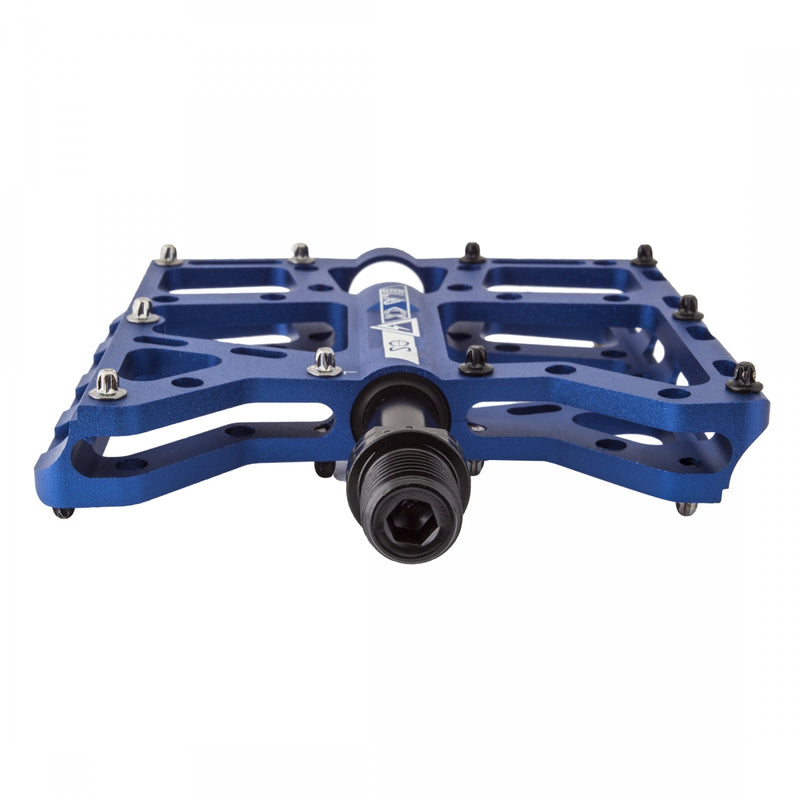 Load image into Gallery viewer, Black Ops TorqLite UL Platform Pedals 9/16" Aluminum Body Replaceable Pins Blue
