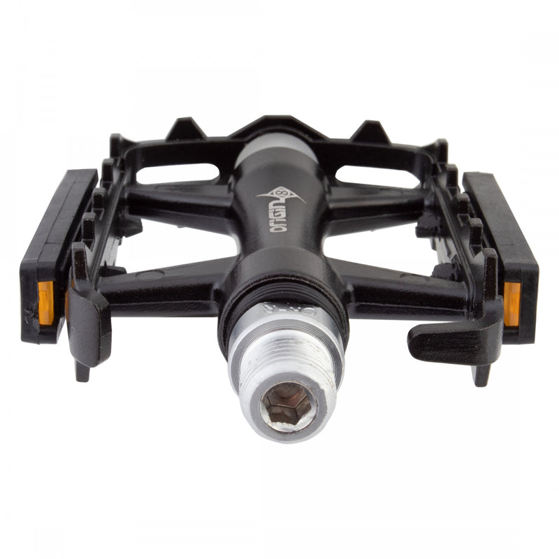 Load image into Gallery viewer, Origin8 Classique Pro Cage Platform Pedals 9/16" Alloy Body w/ Reflector Black