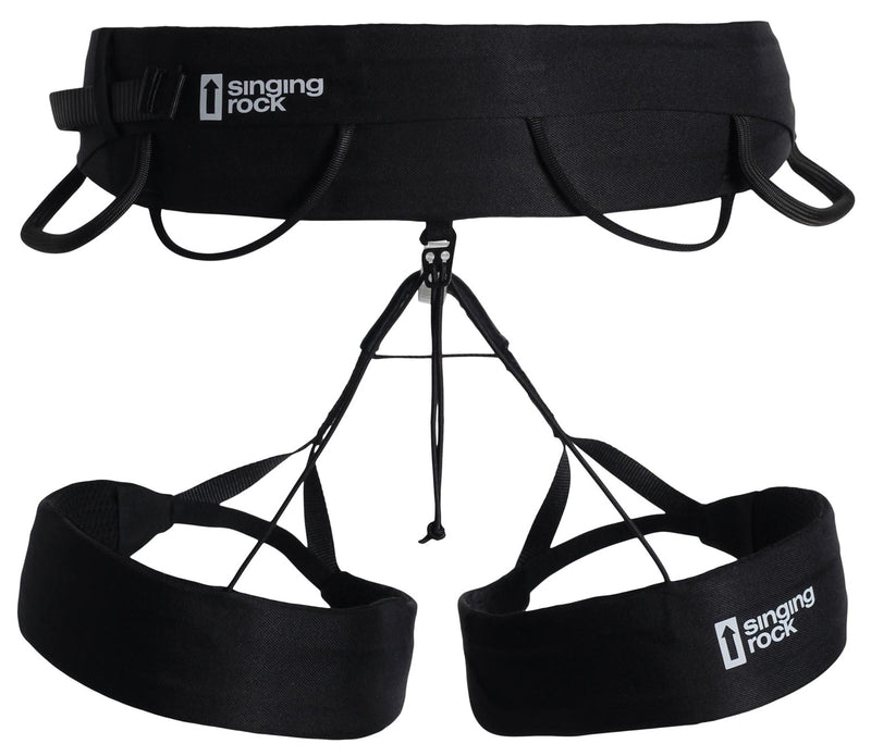 Load image into Gallery viewer, Singing Rock Rocket Climbing Harness - Small Black