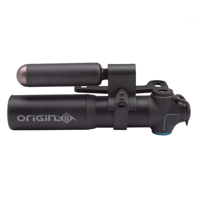 Load image into Gallery viewer, Origin8 Airaid MTB 2-in-1 CO2 Mini Pump Threaded PV Tubeless Repair Kit MTB