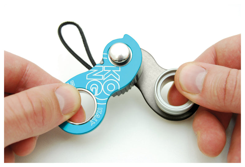 Load image into Gallery viewer, Kong Duck Rope Clamp Ascender - Cyan/Black Color