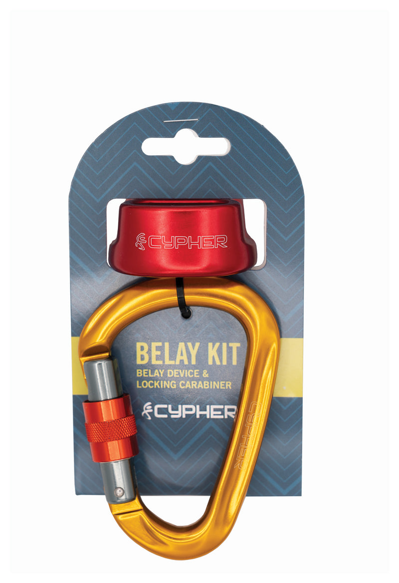 Load image into Gallery viewer, Complete Climbing Kit: Cypher Arc Belay Device with Iris HMS Kit
