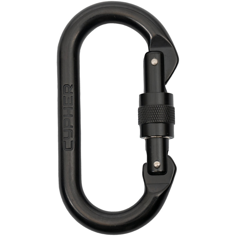Load image into Gallery viewer, Cypher Liberty Mountain Oval Carabiners - Set of 2 Black Oval Carabiners