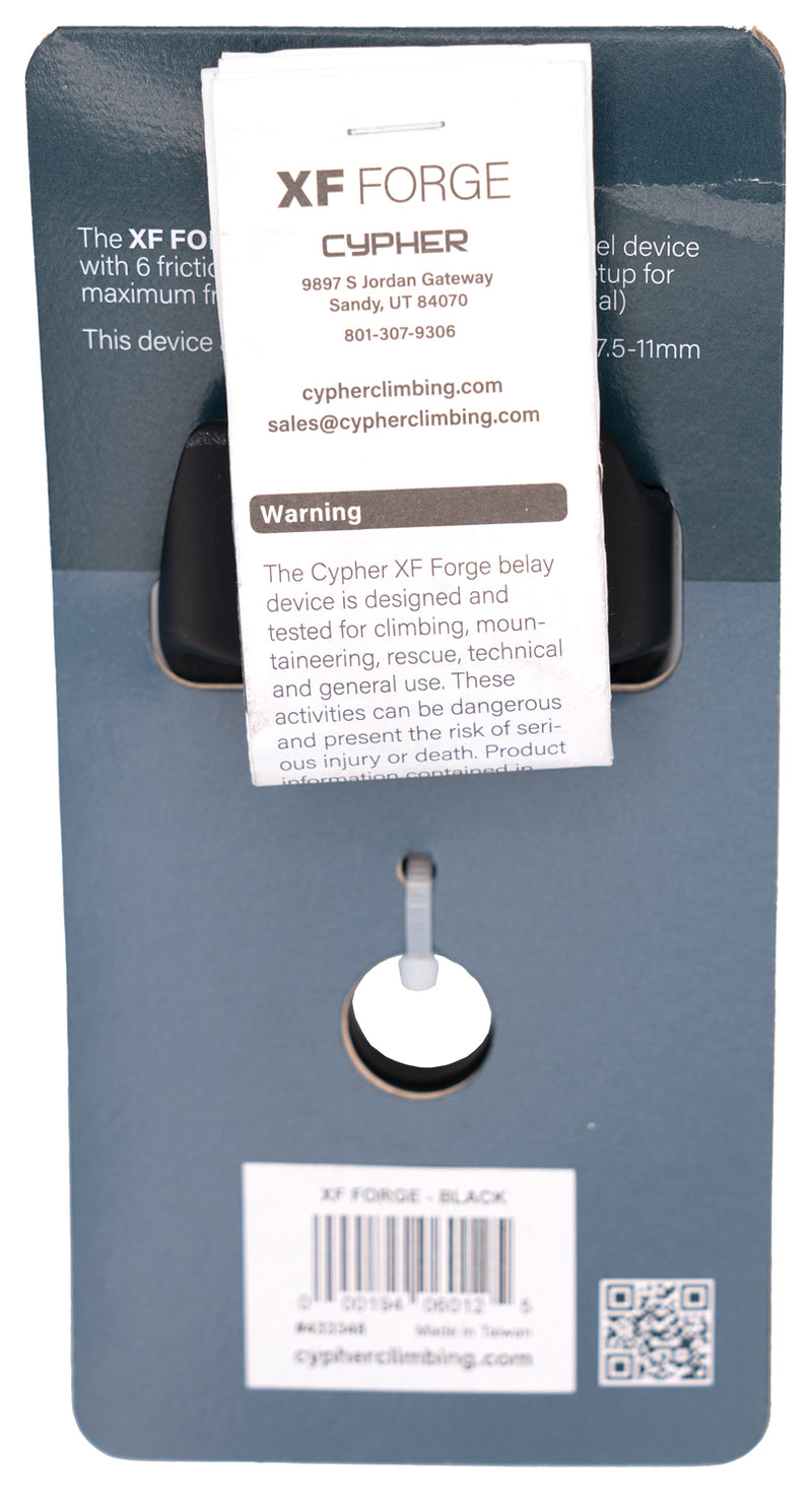 Load image into Gallery viewer, Cypher Cypher Xf Forge Belay Black