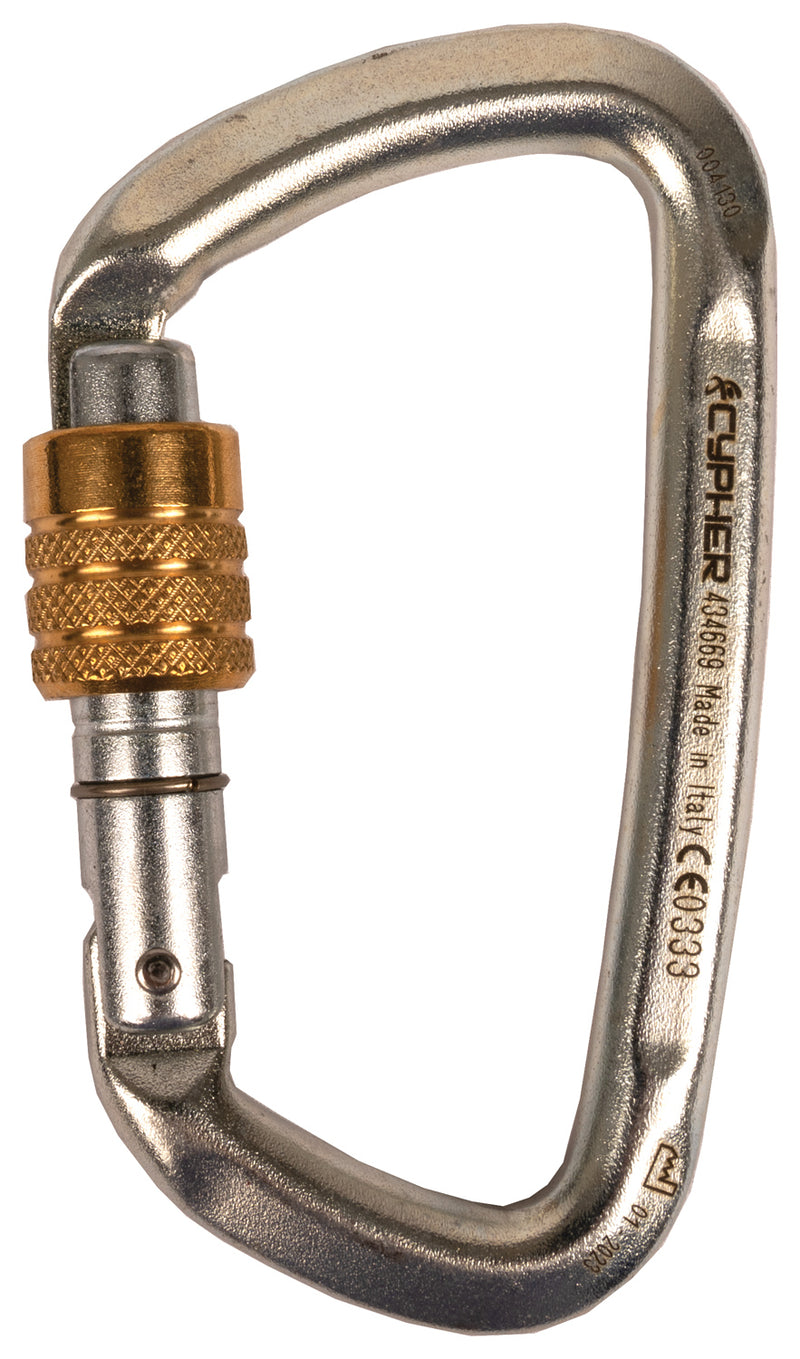 Load image into Gallery viewer, Secure Your Gear with Cypher Liberty Steel Modified 'D' Key Lock Carabiner