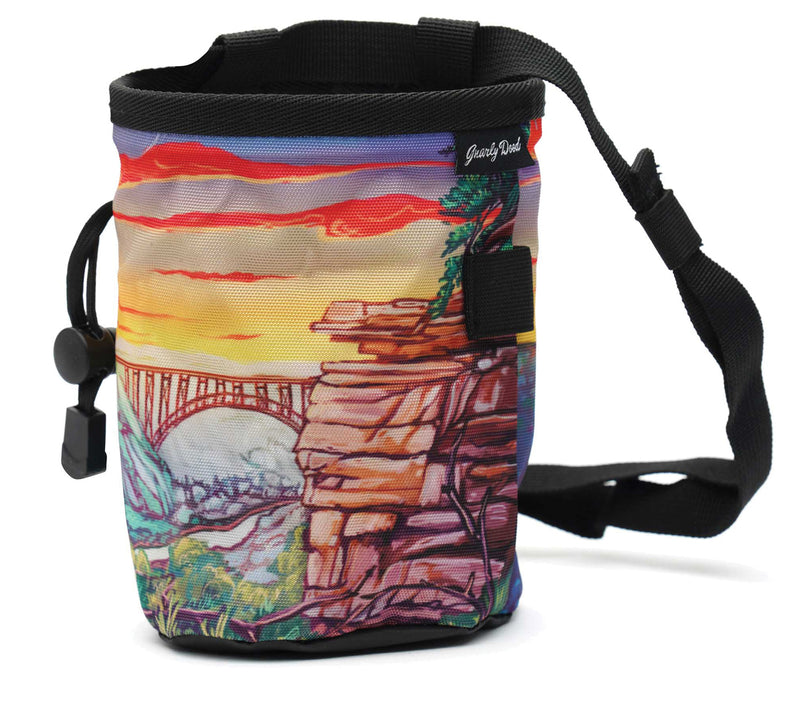 Load image into Gallery viewer, Gnarly Dood New River Gorge Chalk Bag: Conquer Climbs in Style!