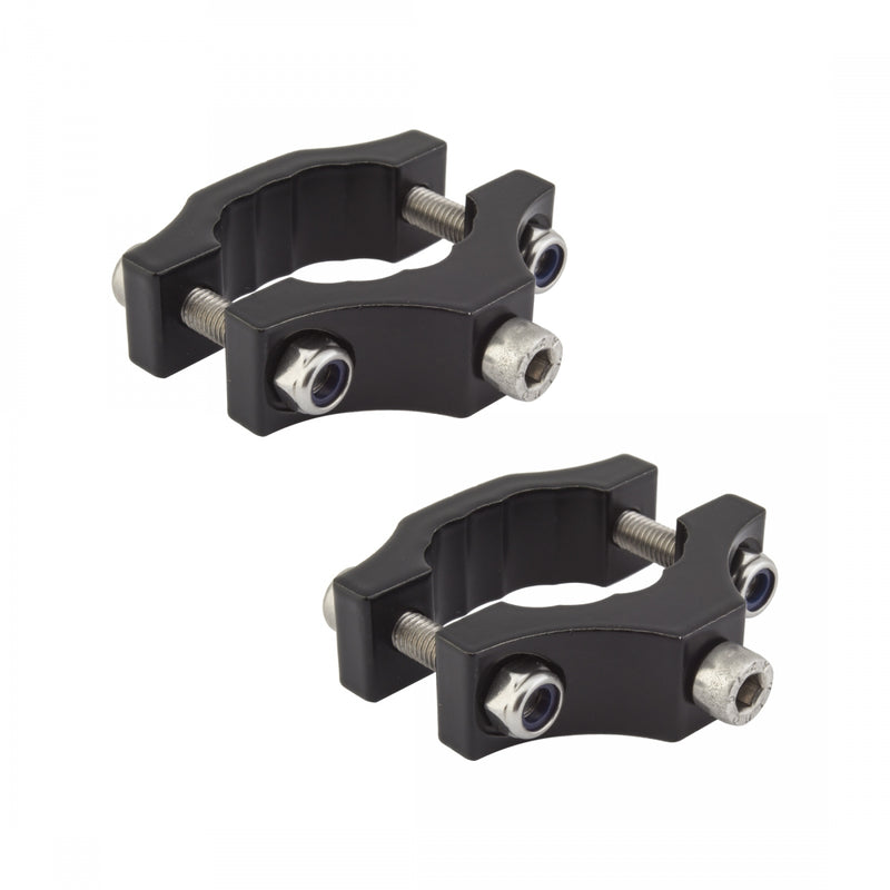 Load image into Gallery viewer, Tubus Lowrider Rack Adapter Set for Rigid Forks 20-32mm Durable Black/Silver Bike Mounting Kit