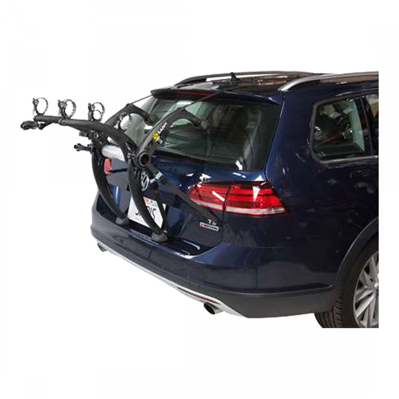 Load image into Gallery viewer, Saris Bones EX 3-Bike Trunk Rack Toptube Mount with Integrated Ratchet Straps