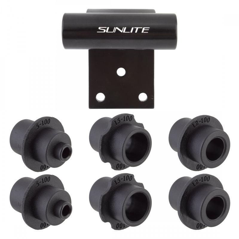 Load image into Gallery viewer, Sunlite Bike Block Fork Mount QR/12mm/15mm Black
