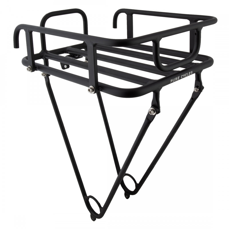 Load image into Gallery viewer, Pure Cycles Urban Front Rack Front Brake Boss/Eyelet Black