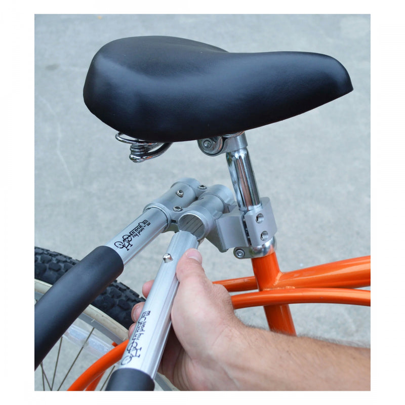 Load image into Gallery viewer, Moved By Bikes Shortboard Rack Shortboard Carrier Bolt-on Boards up to 7ft Black