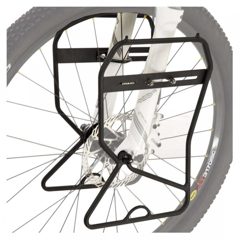 Load image into Gallery viewer, Axiom Journey Lowrider Rack Front QR Skewer Mount MTB w/Disc/Suspension Black