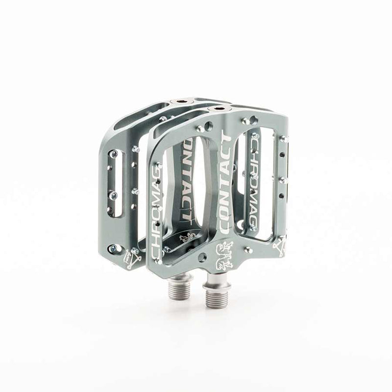 Load image into Gallery viewer, Chromag Contact Platform Pedals 9/16" Concave Alloy Body Tunable Pins Gun Metal