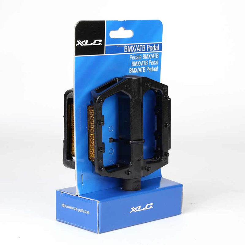 Load image into Gallery viewer, XLC Pd-M20AL Pedal 9/16 Bk Alloy Lo-Profile Platform Chome axle