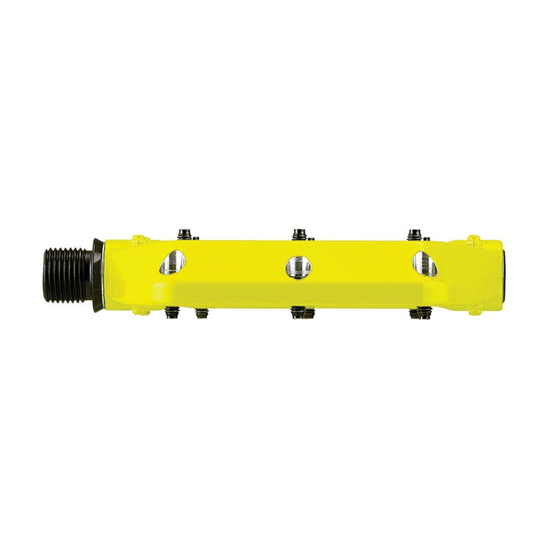 Load image into Gallery viewer, Spank Spoon DC Platform Pedals 9/16" Concave Alloy Body Replaceable Pins Yellow