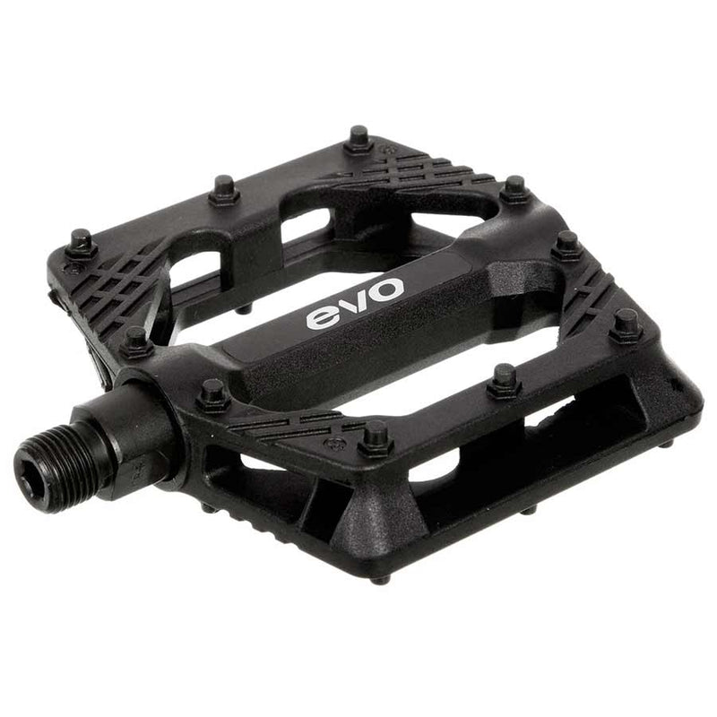 Load image into Gallery viewer, EVO Freefall Sport Platform Pedals, Body: Nylon, Spindle: Cr-Mo, 9/16'', Black, Pair