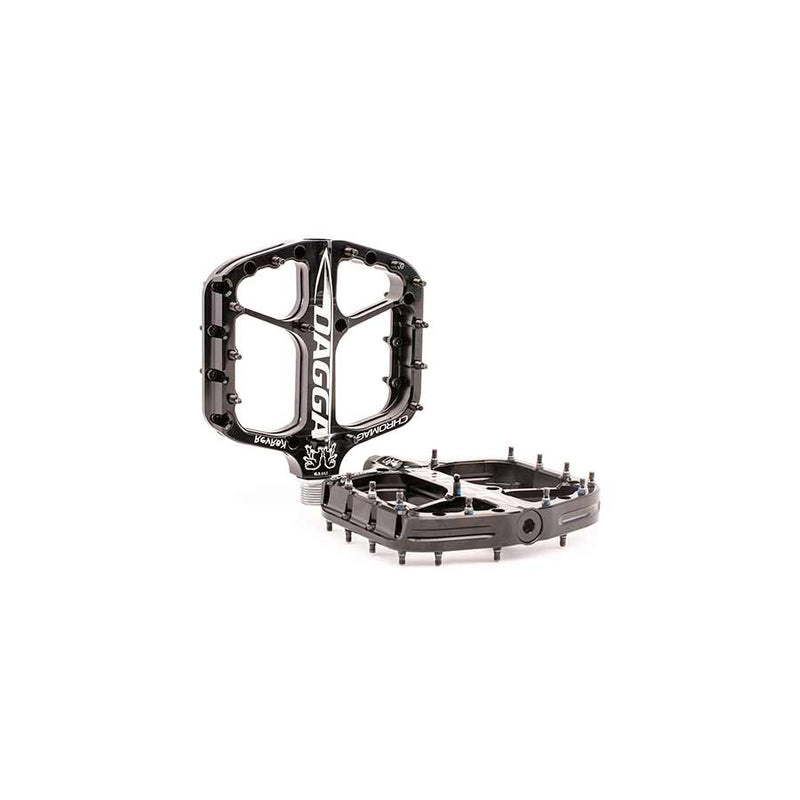 Load image into Gallery viewer, Chromag Dagga Platform Pedals 9/16" Concave Aluminum Body 24 Tunable Pins Black