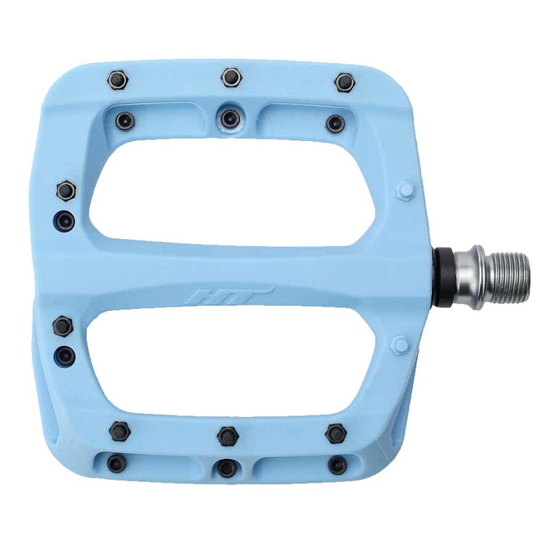 Load image into Gallery viewer, HT Components PA03A Nano P Platform Pedals, Body: Nylon, Spindle: Cr-Mo, 9/16'', Blue, Pair