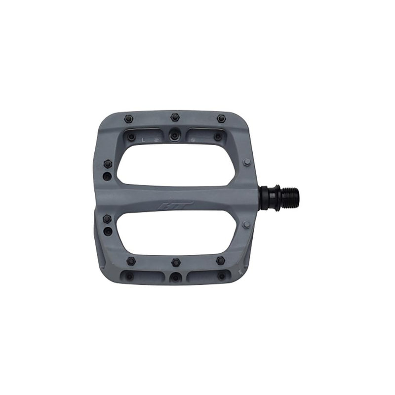 Load image into Gallery viewer, HT Components PA03A Nano P Platform Pedals, Body: Nylon, Spindle: Cr-Mo, 9/16'', Grey
