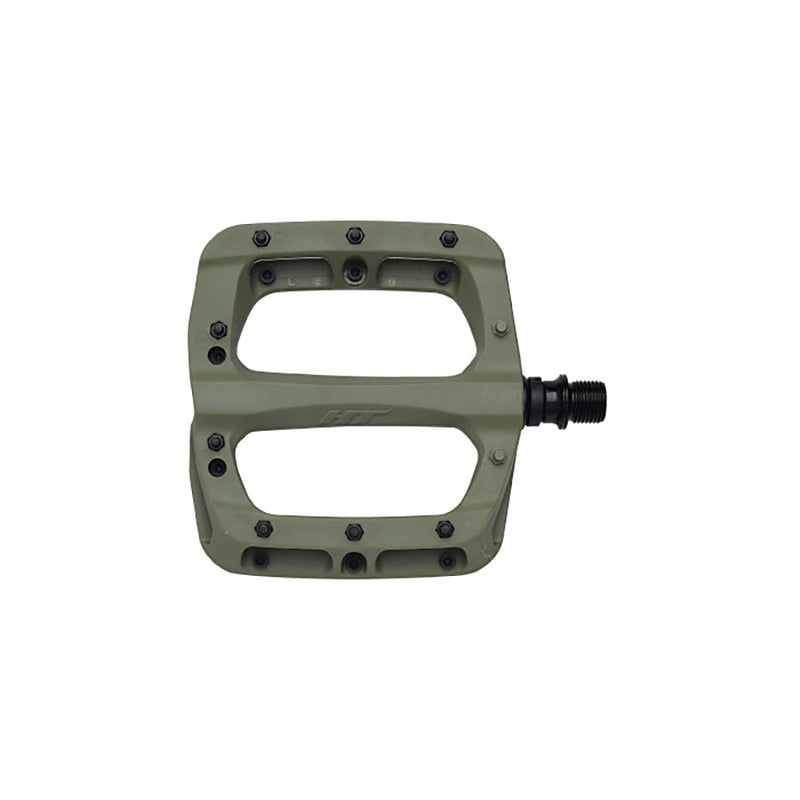 Load image into Gallery viewer, HT Components PA03A Nano P Platform Pedals, Body: Nylon, Spindle: Cr-Mo, 9/16'', Green