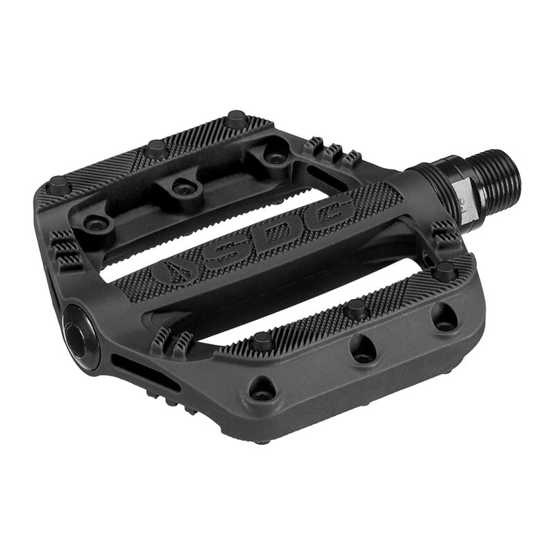 Load image into Gallery viewer, SDG Slater 90 Kids Platform Pedals 9/16" Nylon Composite Body Removable Pins Blk