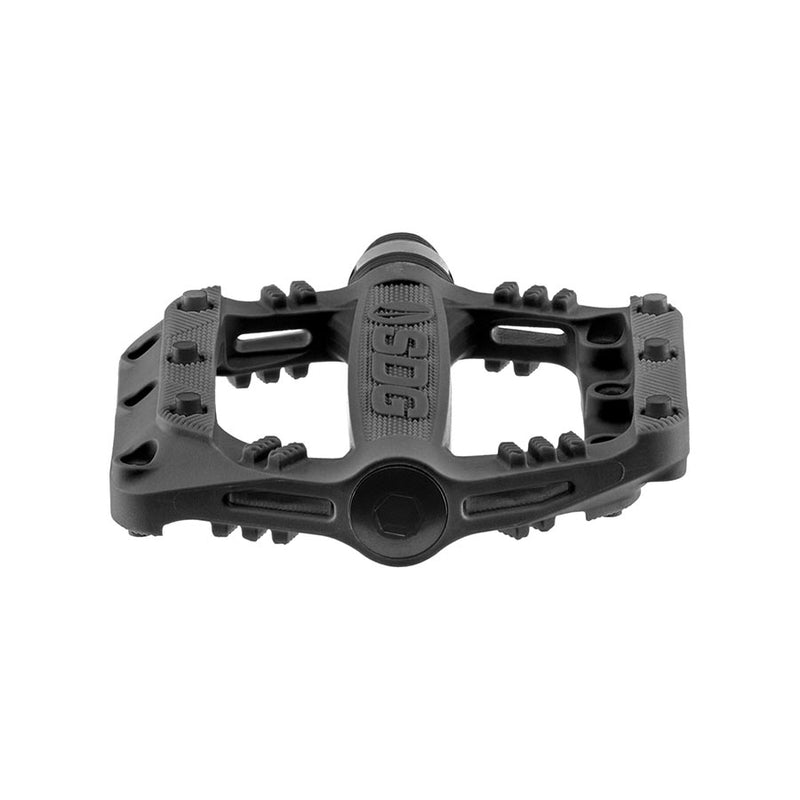 Load image into Gallery viewer, SDG Slater 90 Kids Platform Pedals 9/16" Nylon Composite Body Removable Pins Blk