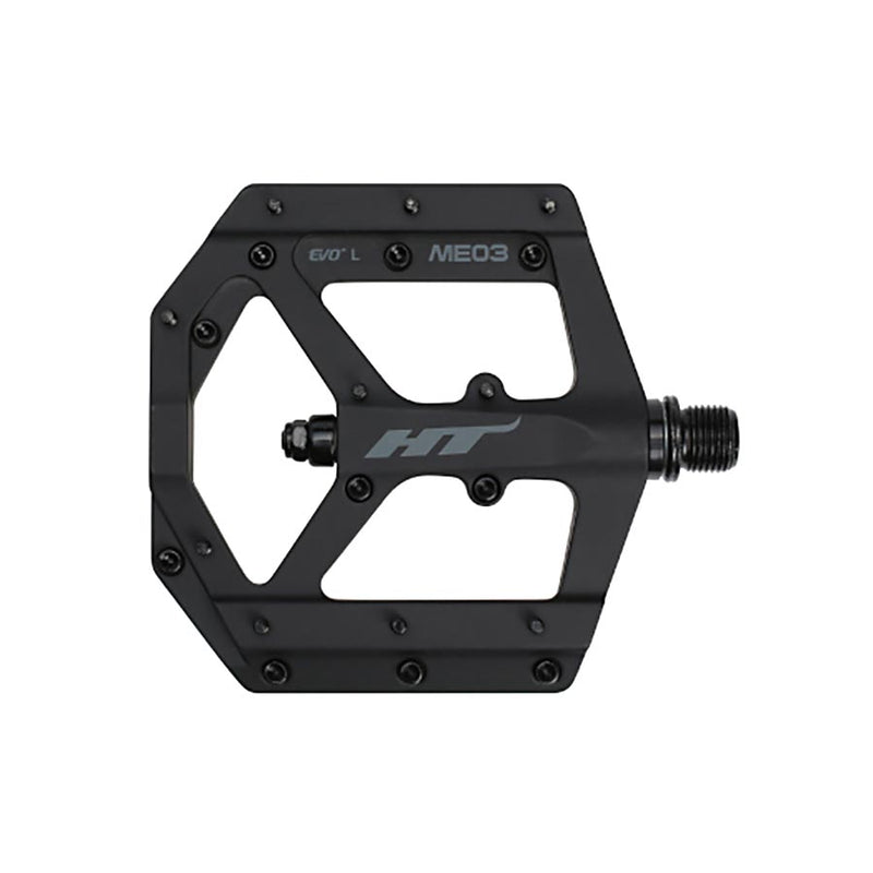 Load image into Gallery viewer, HT Pedals ME03 Evo+ Platform Pedals, CrMo, Stealth Black
