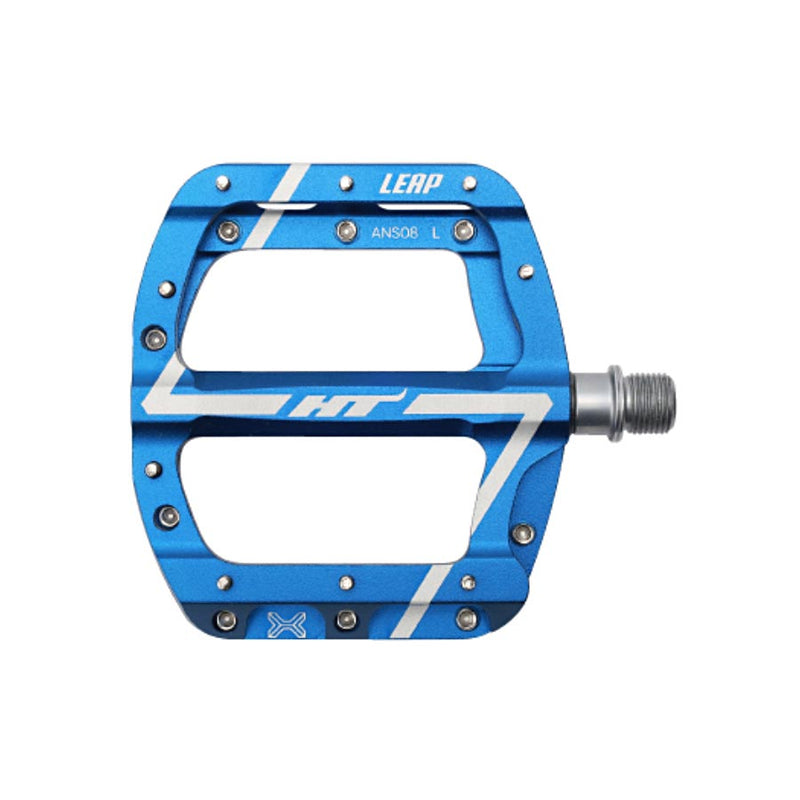 Load image into Gallery viewer, HT Leap ANS08 Platform Pedals 9/16" Aluminum Body 18 Adjustable Pins Royal Blue