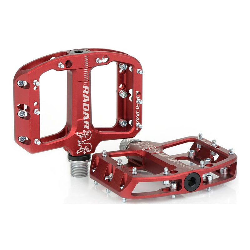 Load image into Gallery viewer, Chromag Radar Platform Pedals, Body: Aluminum, Spindle: Steel, 9/16'', Red