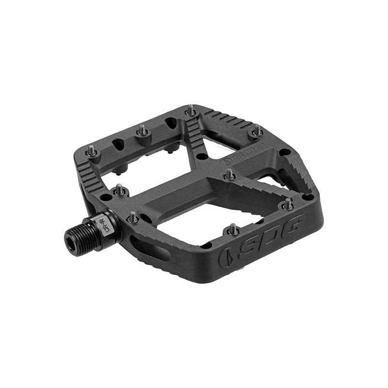 Load image into Gallery viewer, SDG Comp Platform Pedals 9/16" Chromoly Axle Composite Body Removable Pins Black