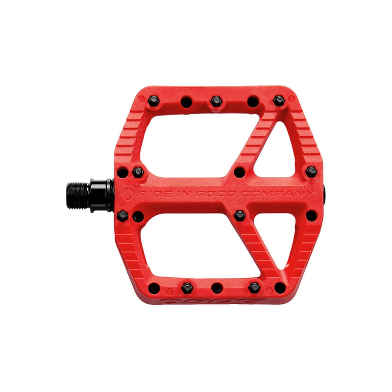 Load image into Gallery viewer, SDG Comp Platform Pedals 9/16" Chromoly Axle Composite Body Removable Pins Red