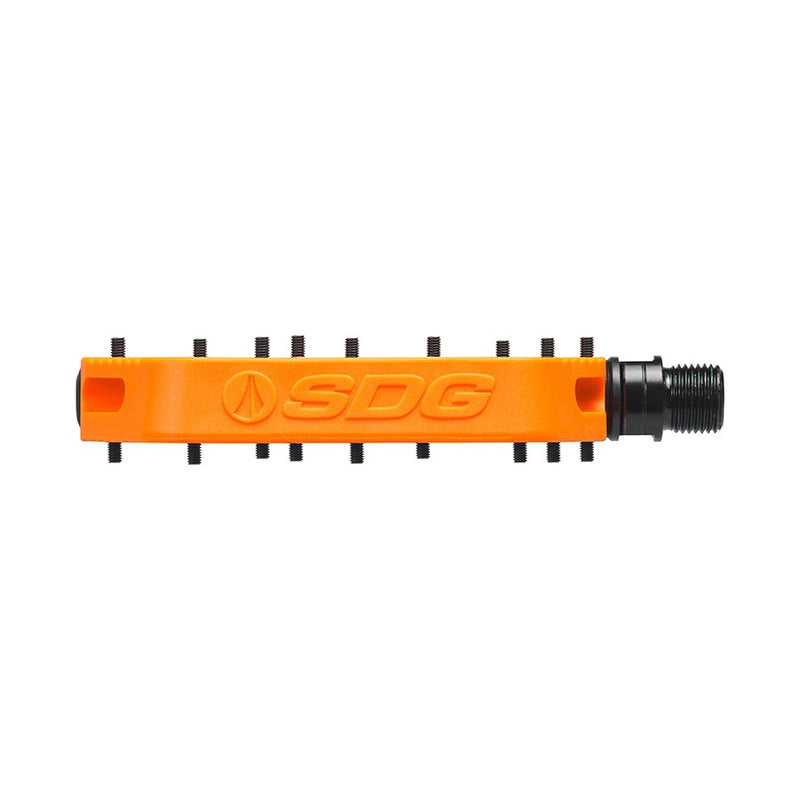 Load image into Gallery viewer, SDG Comp Platform Pedals 9/16" Axle Composite Body 18 Replaceable Pins Orange