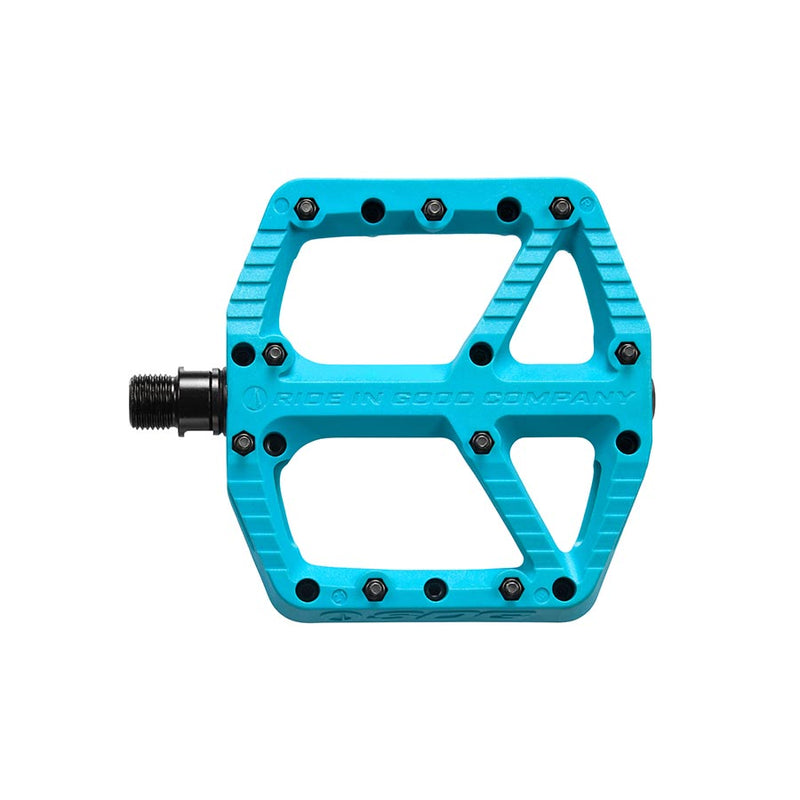 Load image into Gallery viewer, SDG Comp Platform Pedals 9/16" Axle Composite Body 18 Removable Pins Turquoise