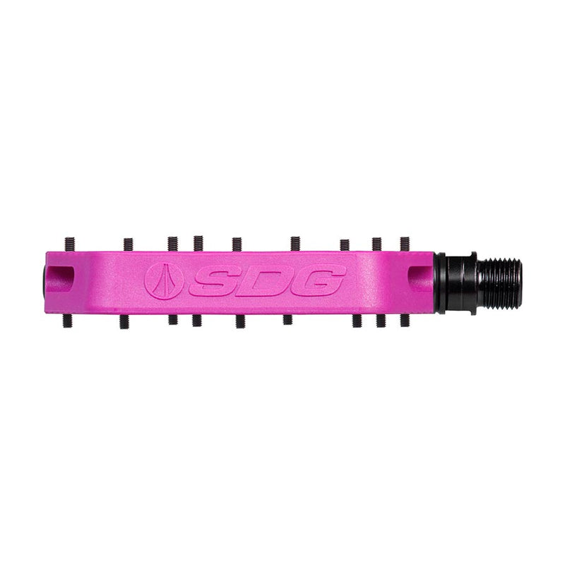 Load image into Gallery viewer, SDG Comp Platform Pedals 9/16" Axle Composite Body 18 Replaceable Pins Purple