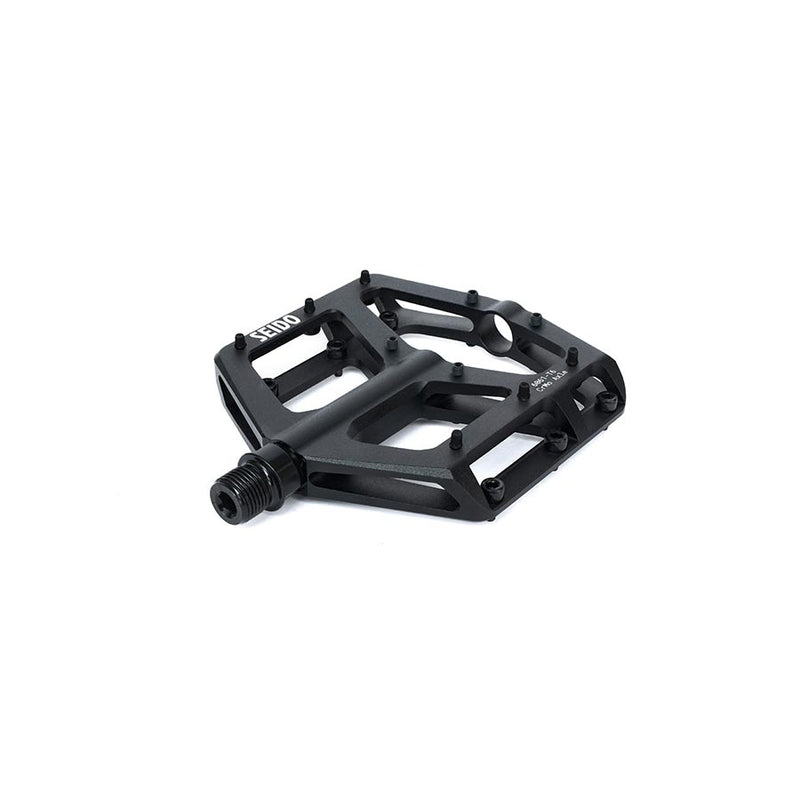 Load image into Gallery viewer, Seido Slicer Platform Pedals, Body: Aluminum, Spindle: Cr-Mo, 9/16'', Black, Pair