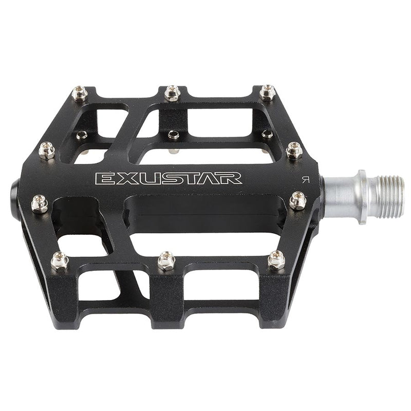 Load image into Gallery viewer, Exustar E-PB525 Platform Pedals, Body: Aluminum, Spindle: Cr-Mo, 9/16'', Black