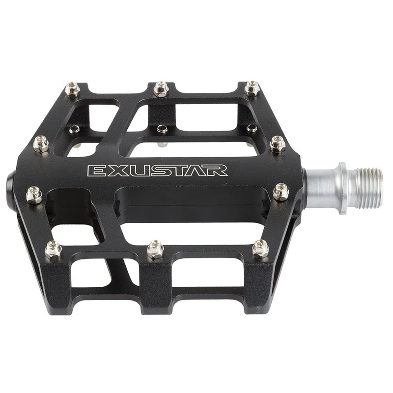 Load image into Gallery viewer, Exustar E-PB525 Platform Pedals, Body: Aluminum, Spindle: Cr-Mo, 9/16'', Black