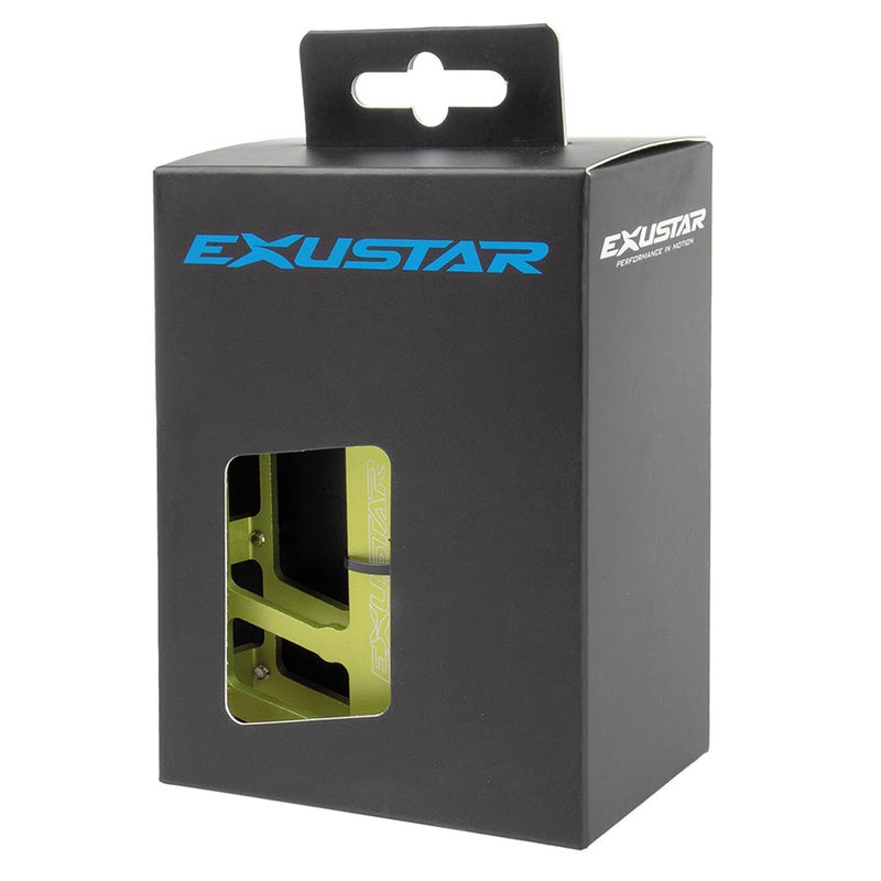 Load image into Gallery viewer, Exustar E-PB525 Platform Pedals, Body: Aluminum, Spindle: Cr-Mo, 9/16'', Green