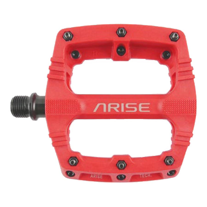 Load image into Gallery viewer, ARISE Xenon Mini Platform Pedals, Body: Nylon, Spindle: Cr-Mo, 9/16'', Red, Pair