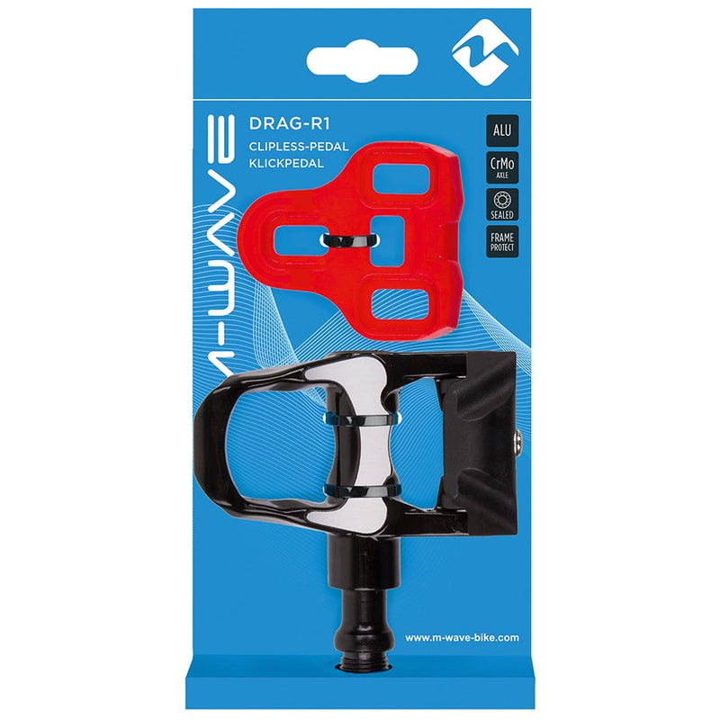 Load image into Gallery viewer, M-Wave Drag-R1 Pedals Body: Aluminum, Spindle: Cr-Mo, 9/16'', Black