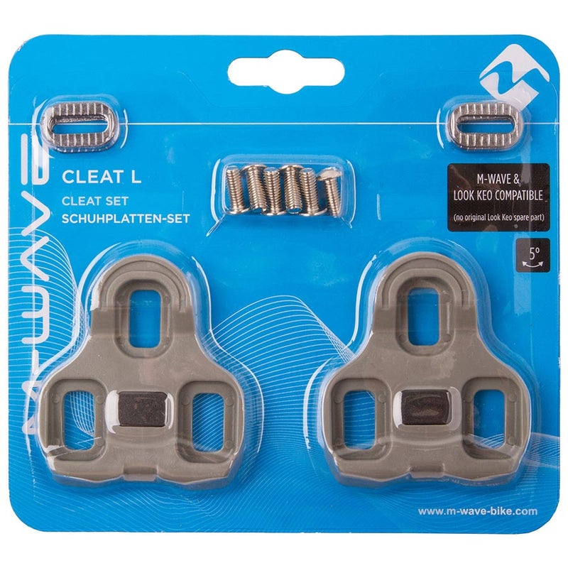 Load image into Gallery viewer, M-Wave Cleat L Cleats Compatibility: Keo, Float: 5°, Grey, Pair