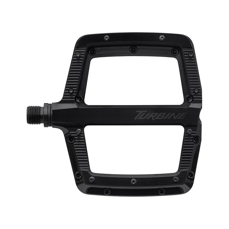 Load image into Gallery viewer, Raceface Turbine Platform Pedals, Body: Aluminum, Spindle: Cr-Mo/Steel, 9/16'', Black, Pair