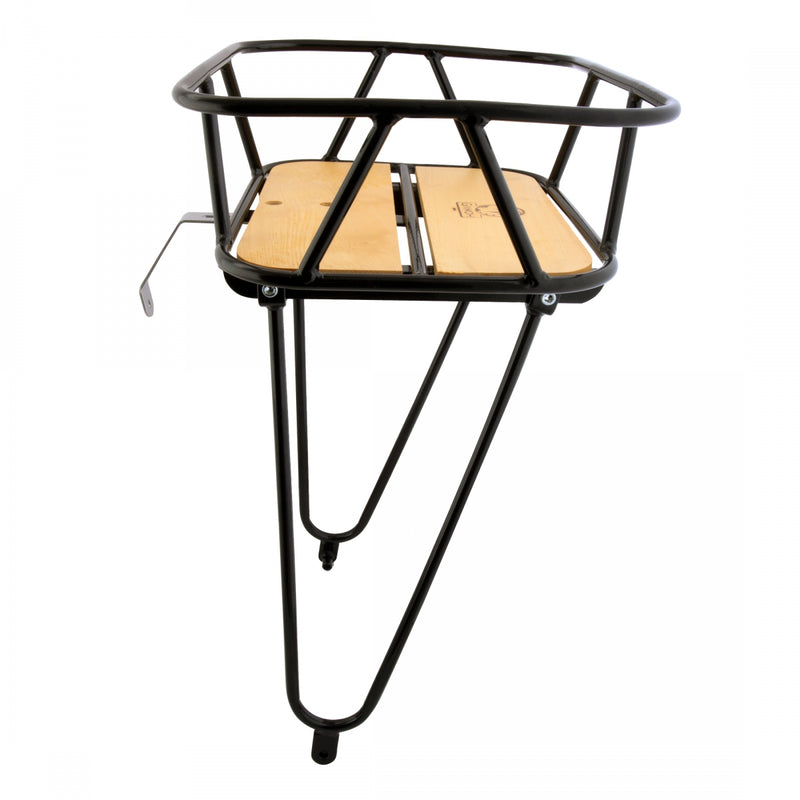 Load image into Gallery viewer, Minoura-Gamoh-KCL-2M-King-Carrier-Jr-Basket-Black-Cr-Mo-Bamboo-BSKT0248-Bicycle-Baskets