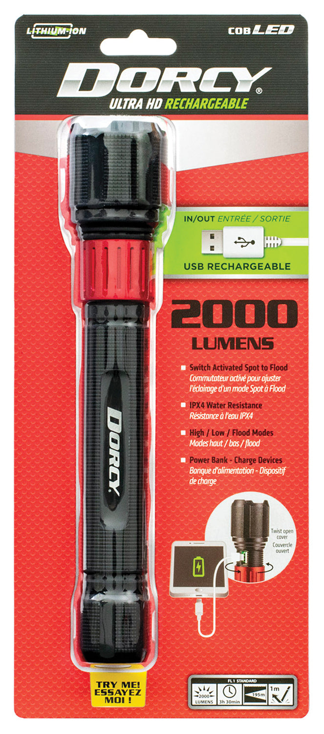 Load image into Gallery viewer, Dorcy 2000L Rechargeable Flashlight: Illuminate Your Path with Power and Precision